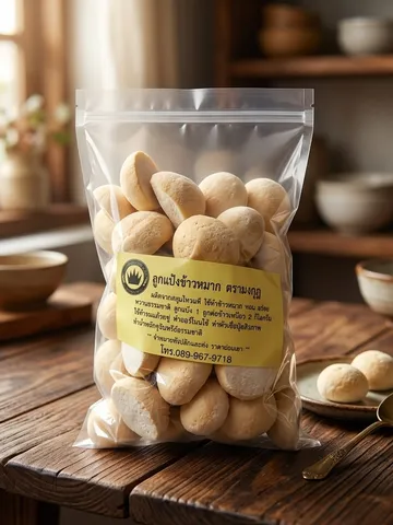 ลูกแป้งข้าวหมากตรามงกุฎ ของแท้ดั้งเดิม